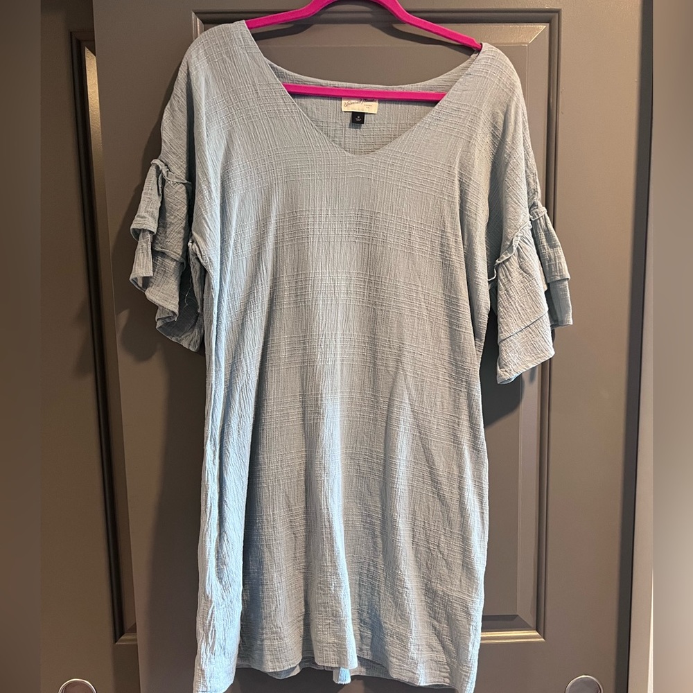 Baby blue gauzy dress